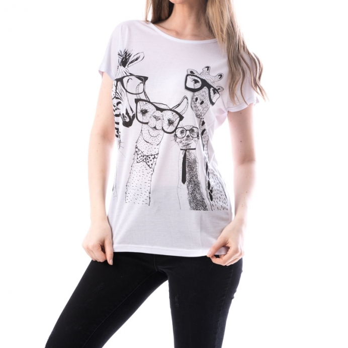 Tricou dama impreimeu girafe